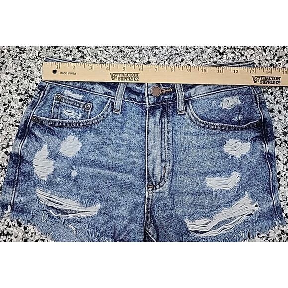 JBD Just Black Denim Jean Shorts Womens (XS) Cutoff Frayed Distressed Light Wash - Picture 5 of 8